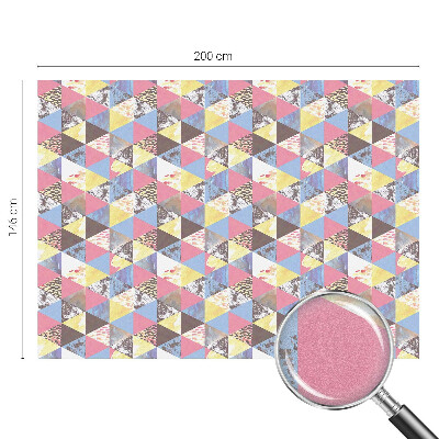 Vinil para vidro privacidade padrão vitral Triângulos coloridos