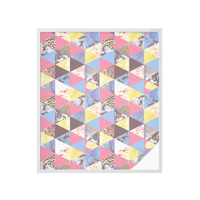 Vinil para vidro privacidade padrão vitral Triângulos coloridos