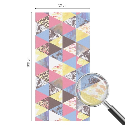 Vinil para vidro privacidade padrão vitral Triângulos coloridos