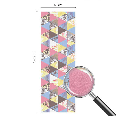 Vinil para vidro privacidade padrão vitral Triângulos coloridos