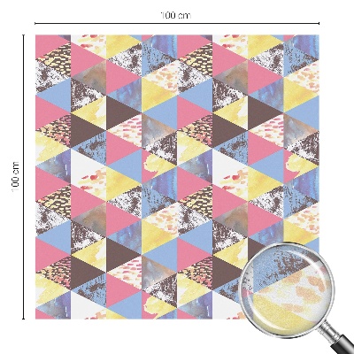 Vinil para vidro privacidade padrão vitral Triângulos coloridos