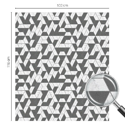 Película de vidro vitral autocolante ilusões geométricas