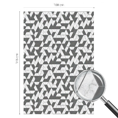 Película de vidro vitral autocolante ilusões geométricas