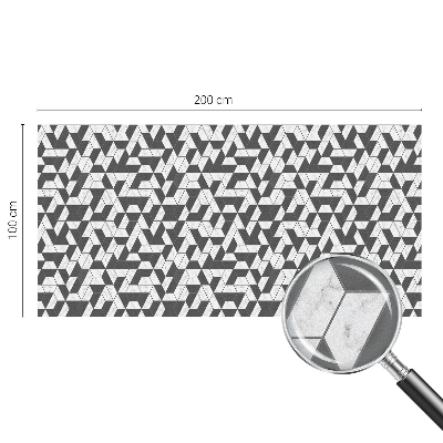 Película de vidro vitral autocolante ilusões geométricas