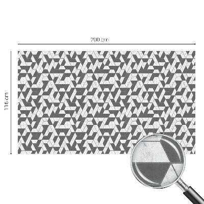 Película de vidro vitral autocolante ilusões geométricas