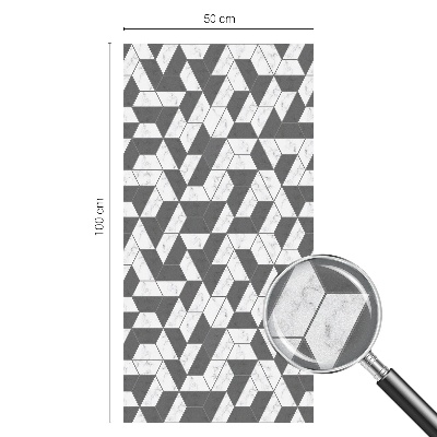 Película de vidro vitral autocolante ilusões geométricas