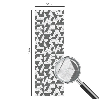 Película de vidro vitral autocolante ilusões geométricas