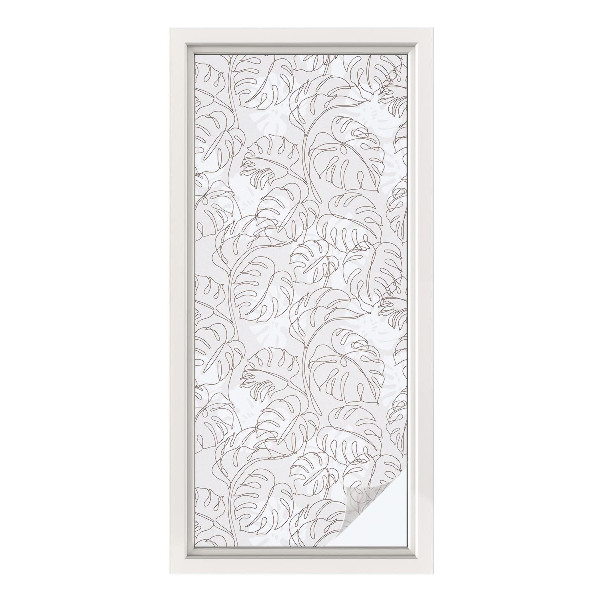 Película decorativa para janela privacidade Ornamento de planta