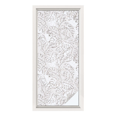 Película decorativa para janela privacidade Ornamento de planta