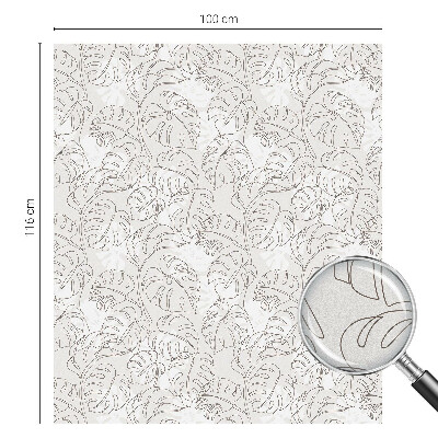 Película decorativa para janela privacidade Ornamento de planta