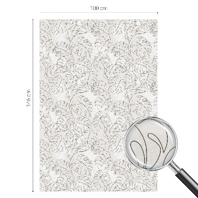 Película decorativa para janela privacidade Ornamento de planta