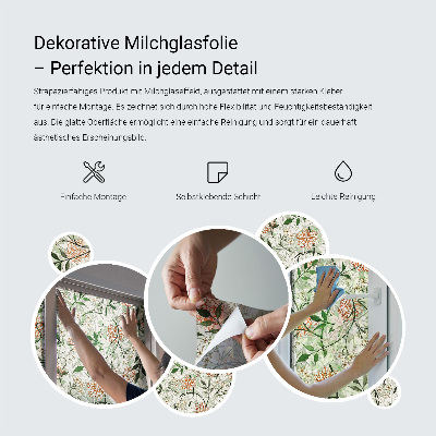 Película decorativa para janela privacidade Ornamento de planta