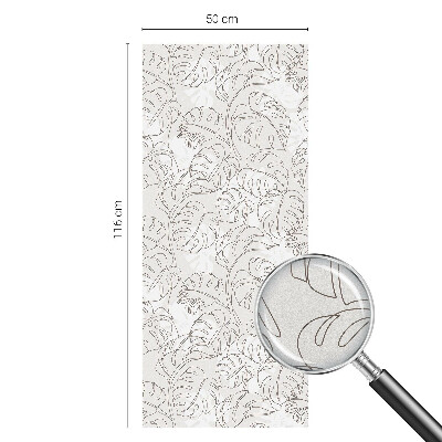 Película decorativa para janela privacidade Ornamento de planta