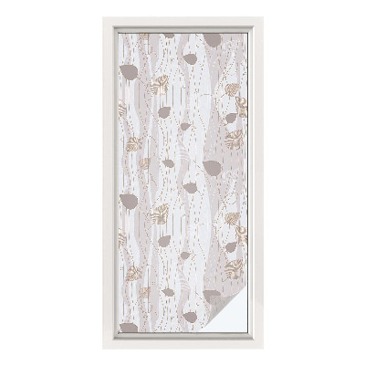 Vinil para vidro privacidade padrão vitral Folhas elegantes