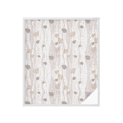 Vinil para vidro privacidade padrão vitral Folhas elegantes