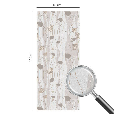 Vinil para vidro privacidade padrão vitral Folhas elegantes