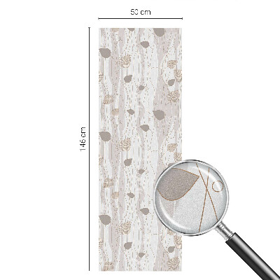 Vinil para vidro privacidade padrão vitral Folhas elegantes