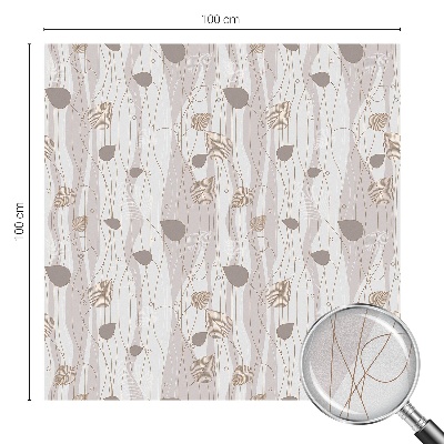 Vinil para vidro privacidade padrão vitral Folhas elegantes