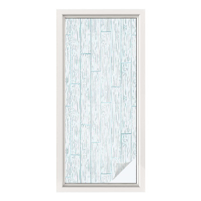 Película de vidro vitral autocolante Padrão de madeira