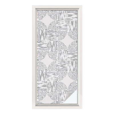 Vinil para vidro privacidade padrão vitral Simetria pacífica