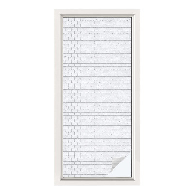 Película de privacidade para janela efeito vitral Textura de tijolo