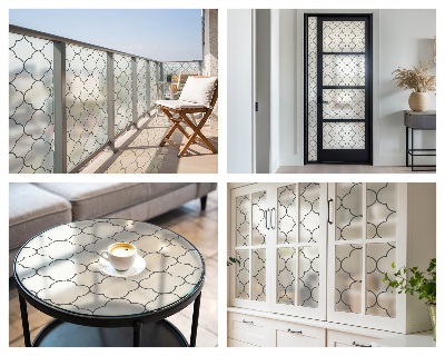 Película de vidro vitral autocolante Elegância simples