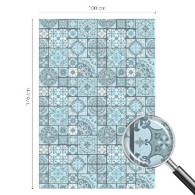 Película decorativa para janela privacidade Azulejos azuis