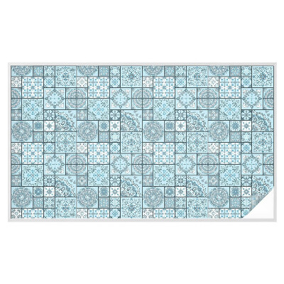 Película decorativa para janela privacidade Azulejos azuis
