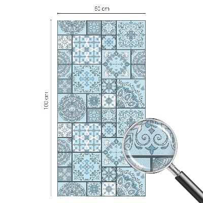 Película decorativa para janela privacidade Azulejos azuis