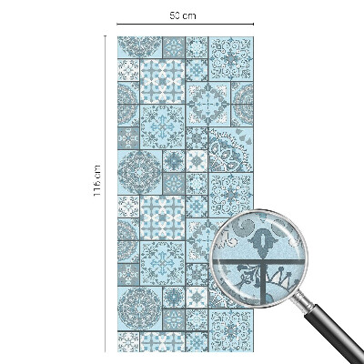Película decorativa para janela privacidade Azulejos azuis