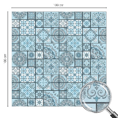 Película decorativa para janela privacidade Azulejos azuis
