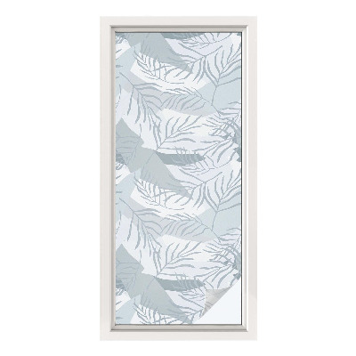 Película de vidro vitral autocolante Folhas sutis