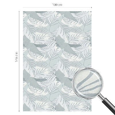 Película de vidro vitral autocolante Folhas sutis