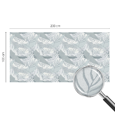 Película de vidro vitral autocolante Folhas sutis