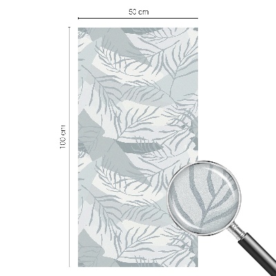 Película de vidro vitral autocolante Folhas sutis