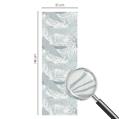 Película de vidro vitral autocolante Folhas sutis