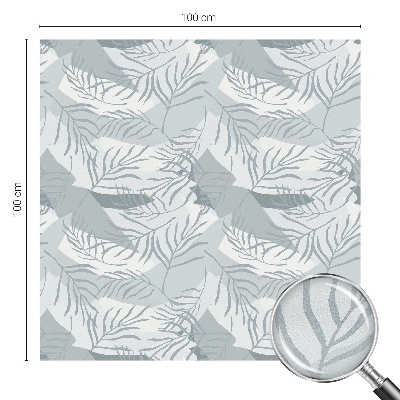 Película de vidro vitral autocolante Folhas sutis