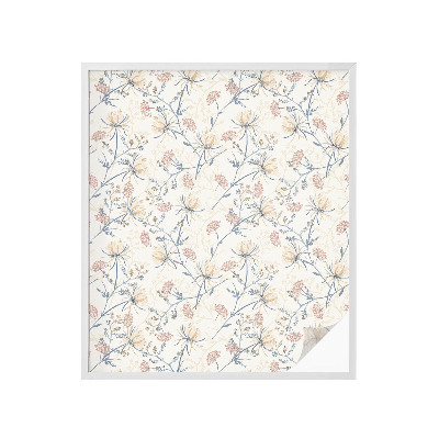 Vinil para vidro privacidade padrão vitral Flores da harmonia