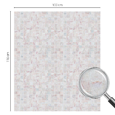 Película decorativa para janela privacidade Mosaico de pedra