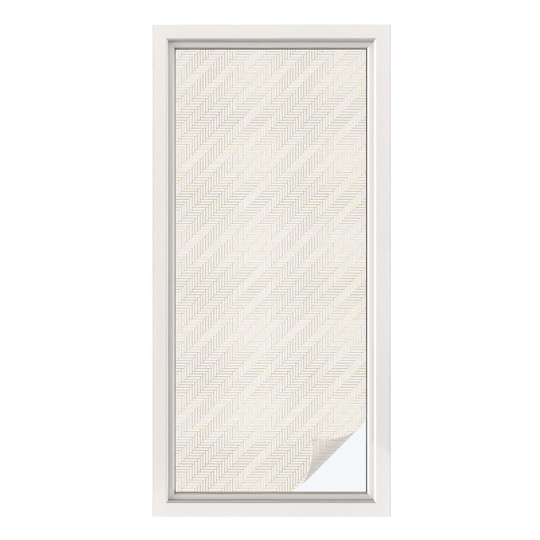 Película de vidro vitral autocolante Elegância em espinha de peixe