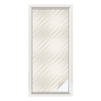 Película de vidro vitral autocolante Elegância em espinha de peixe