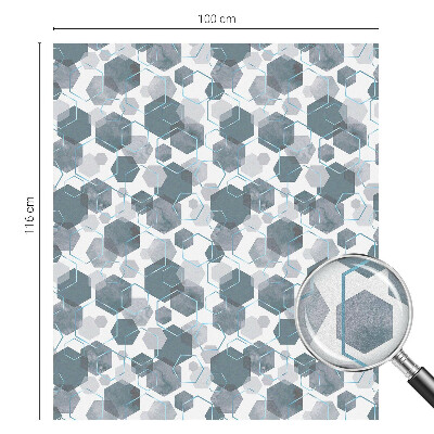 Película decorativa para janela privacidade hexágonos geométricos