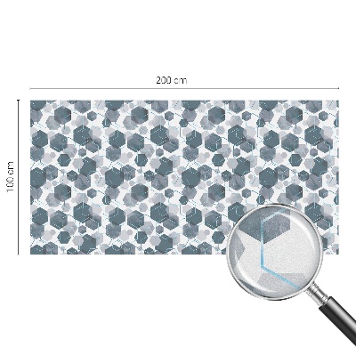 Película decorativa para janela privacidade hexágonos geométricos