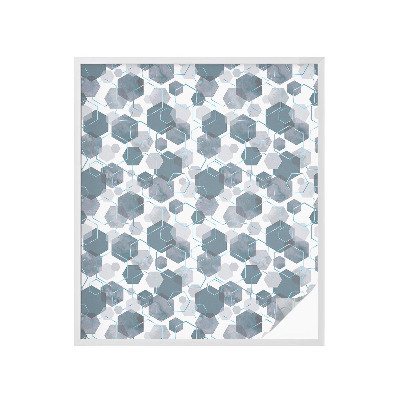 Película decorativa para janela privacidade hexágonos geométricos