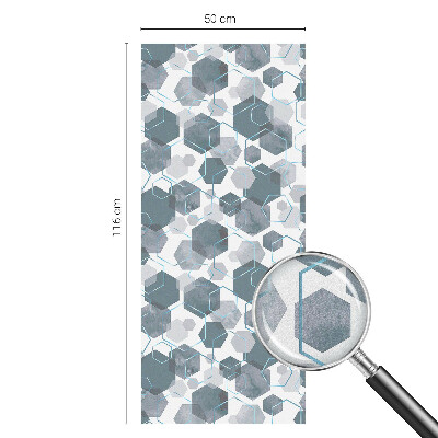 Película decorativa para janela privacidade hexágonos geométricos