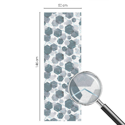 Película decorativa para janela privacidade hexágonos geométricos