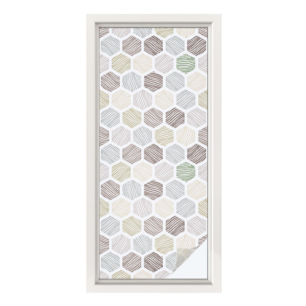 Película vidro janela privacidade Ondas geométricas