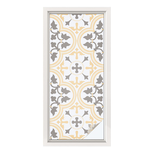 Película de vidro vitral autocolante Padrões de plantas