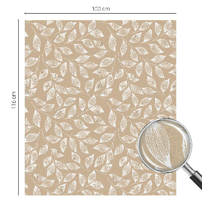 Película de privacidade para janela efeito vitral Folhas da natureza