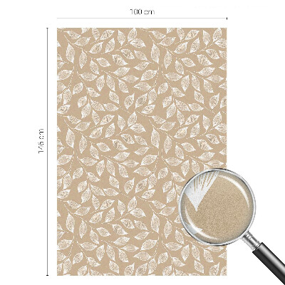 Película de privacidade para janela efeito vitral Folhas da natureza